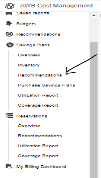 Saving plan recommendation