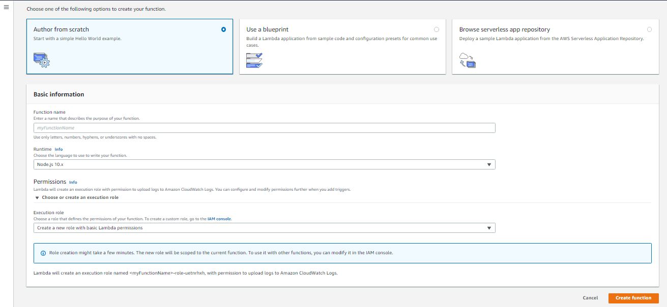 Lambda Console