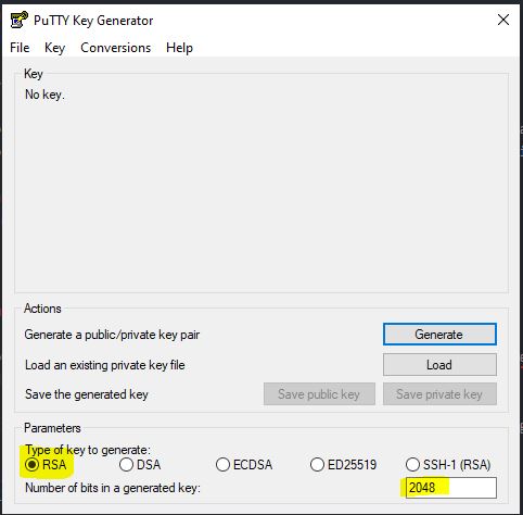 change parameter for key