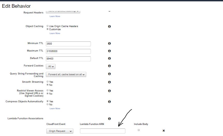 Lambda Cloudfront