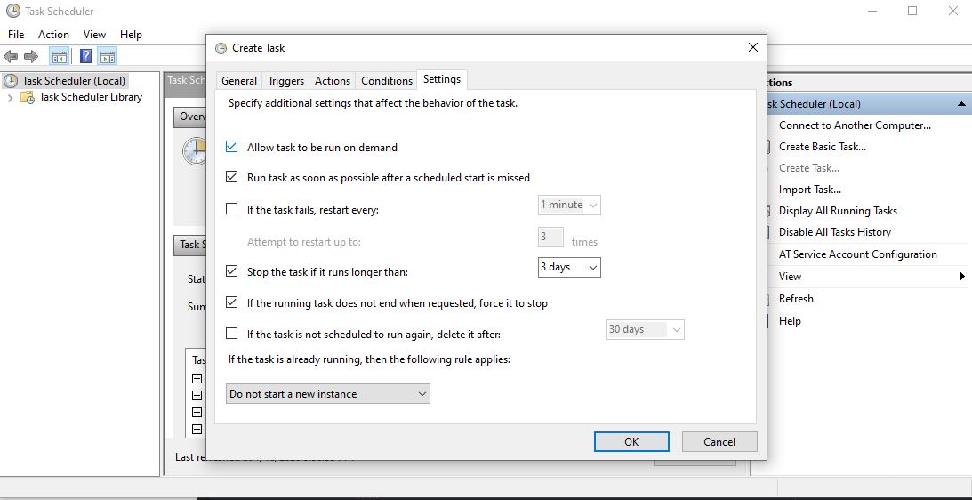 setting-scheduler